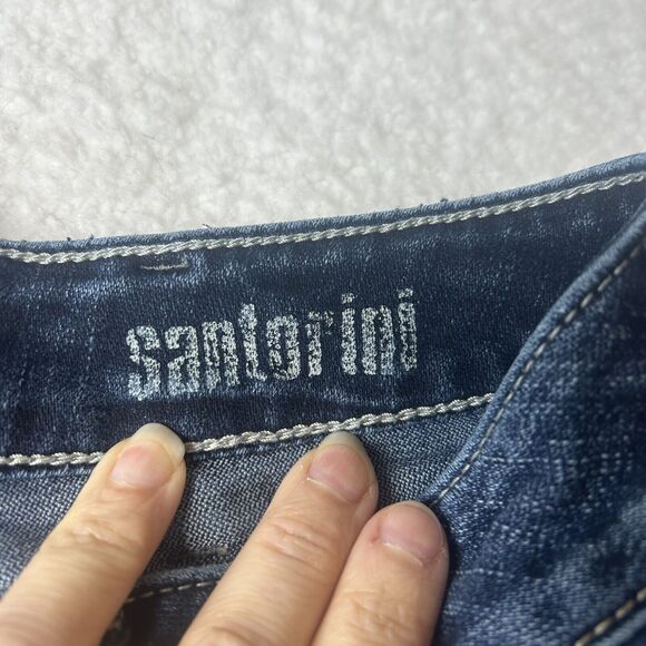 Silver Jeans Women’s34 Santorini Low Rise Ankle Medium Wash Denim Blue Jeans Y2K - Picture 9 of 12